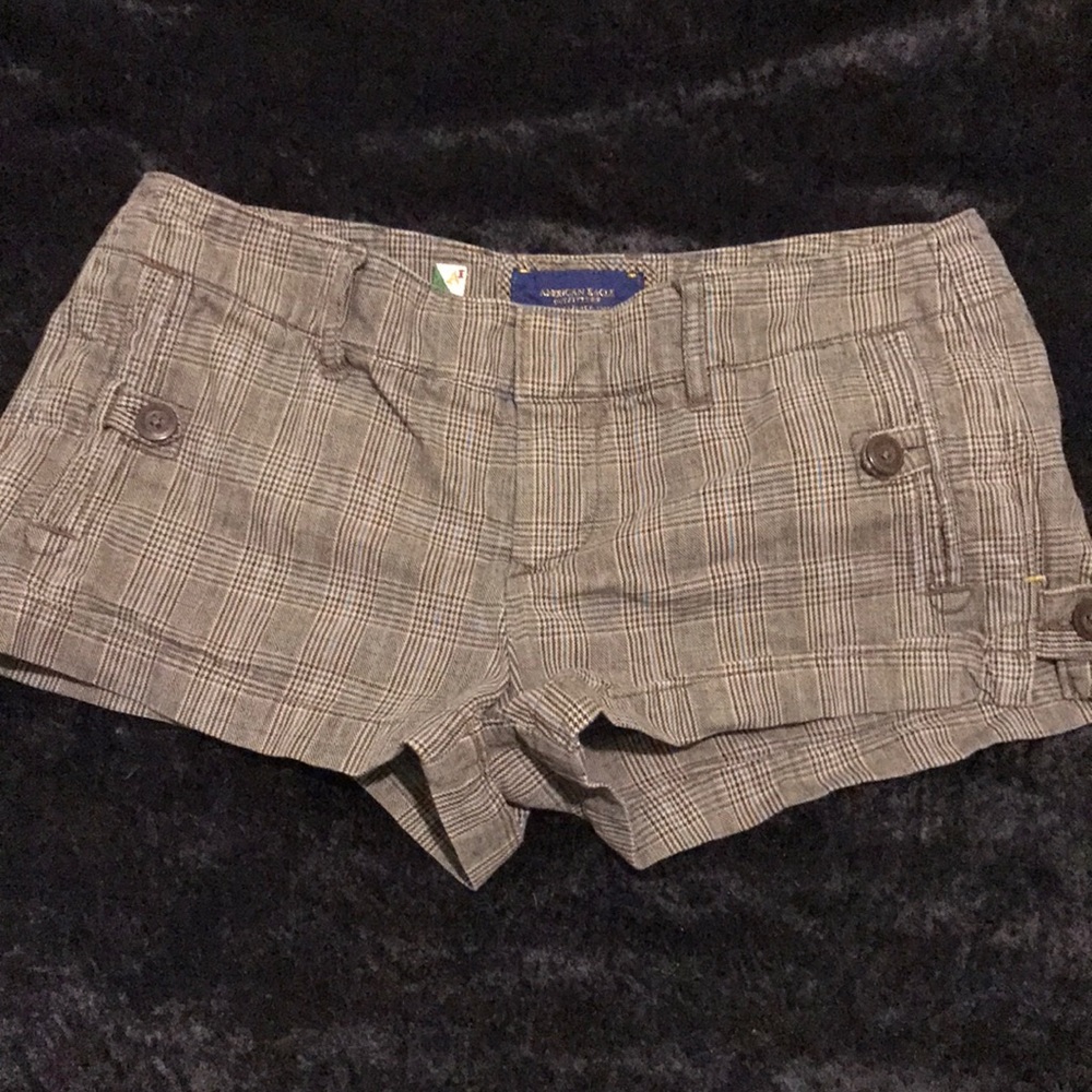 American Eagle Plaid Cotton Shorts